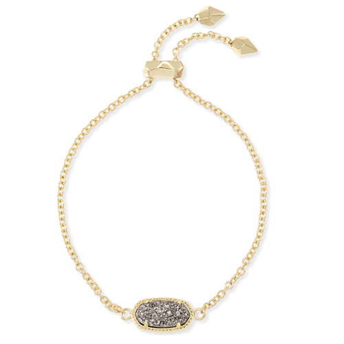 Kendra Scott® Elaina Delicate Platinum Drusy Gold Chain Bracelet