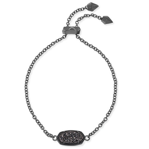 Kendra Scott® Elaina Delicate Black Drusy Chain Bracelet