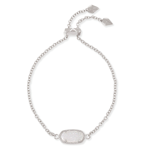 Kendra Scott® Elaina Delicate Rhodium Iridescent Chain Bracelet