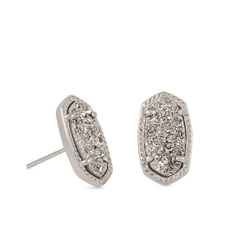 Kendra Scott® Platinum Drusy Stud Earrings