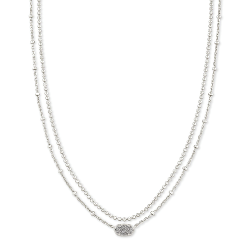 Kendra Scott® Platinum Drusy Multi Strand Necklace