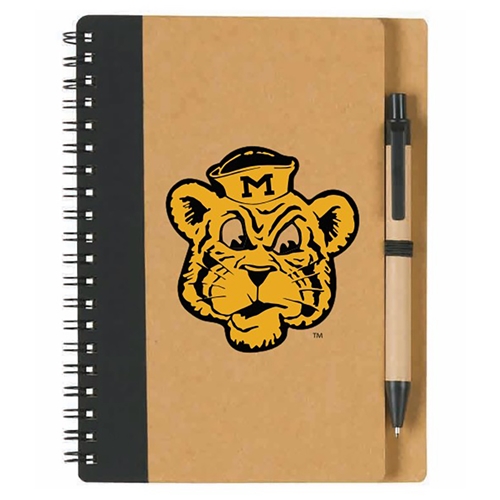 Beanie Tiger Head Mizzou Spiral Notebook with Pen