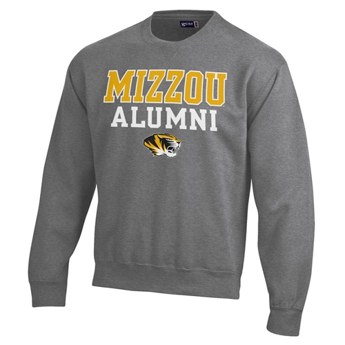 Grey Mizzou Alumni Tiger Head Cotton Sweatshirt