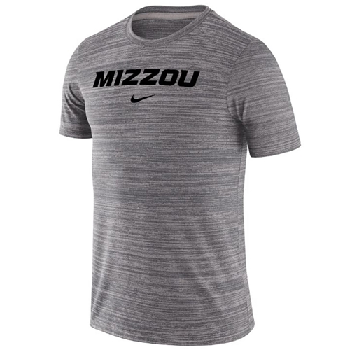 Grey Nike® Velocity Mizzou Team Issue Tee