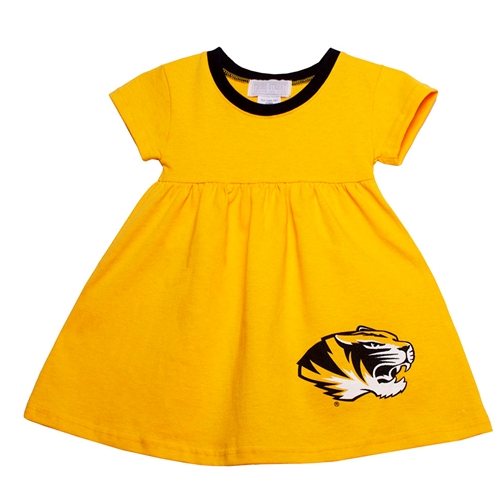 Yellow Toddler Tiger Head Tee Shirt Dress