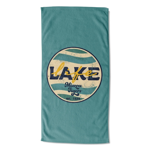 30x60 Light Green Mizzou Tigers Lake Life Beach Towel