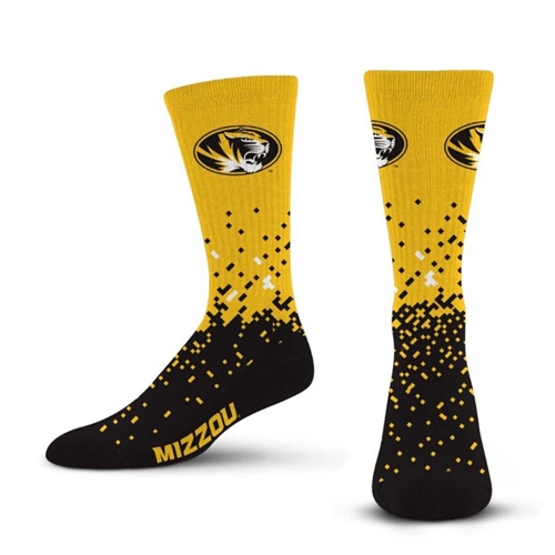 Black/Gold Digital Print Tiger Head Socks