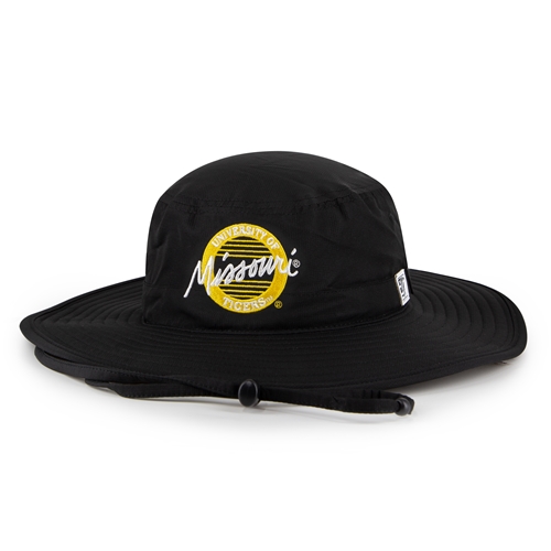 Black/Yellow U of Missouri Tigers Bucket Hat