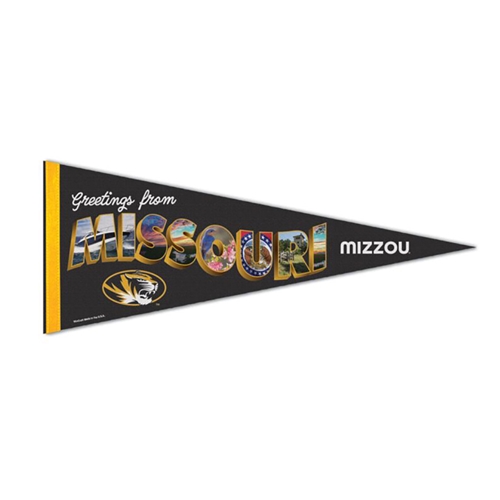 Black Background Greetings from MO Lake Vibes® Pennant