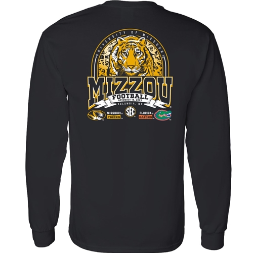 Black Mizzou Tigers Vs Florida Gameday Long Sleeve Tee