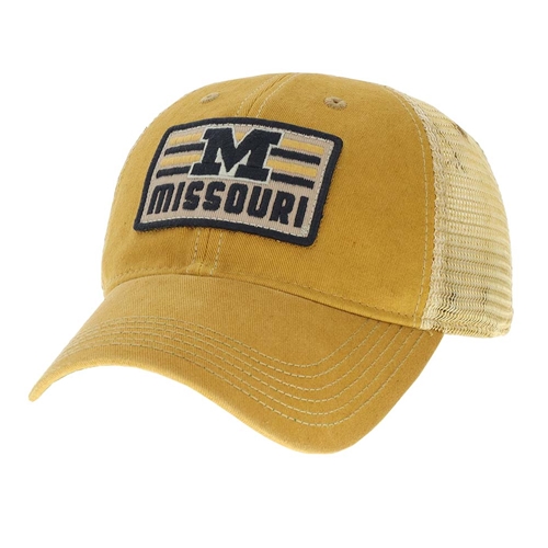 Vintage Yellow Missouri Patch Front Trucker Cap Mesh Back