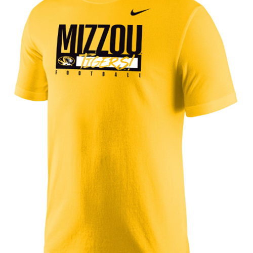Nike® Cotton Mizzou Tigers! Football Oval Tiger 2 Color Full Chest Screenprint
