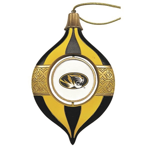 Gold/Black Tigerhead 5.5" Spinner Ornament