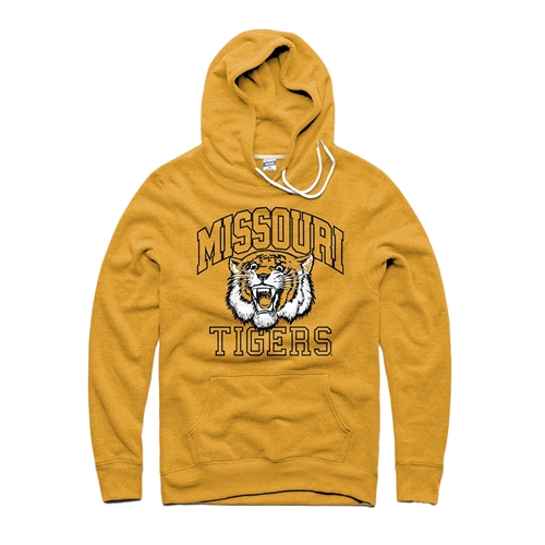 Gold Charlie Hustle® Missouri Tigers Vault Hooded Sweatshirt