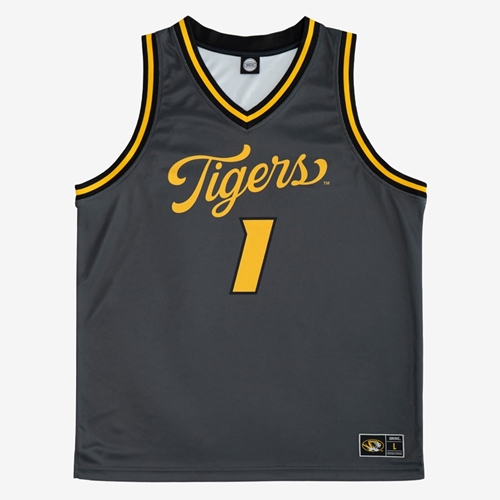 Black Mizzou Tigers Retro Basketball Jersey #1