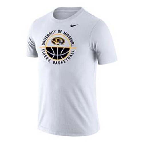Grey Nike™ Legend University of Missouri Tee Oval Tigerhead Tigers Basketball Full chest Screenprint