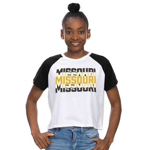 Missouri Repeat White/Black Colorblock Short Sleeve Shirt