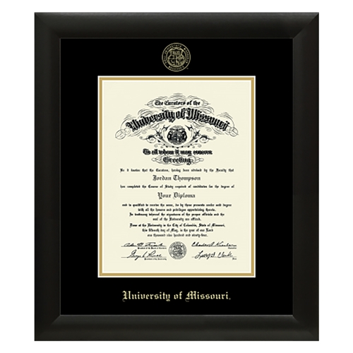 Gold Embossed Diploma Frame in Tacoma with Black/Gold Mats