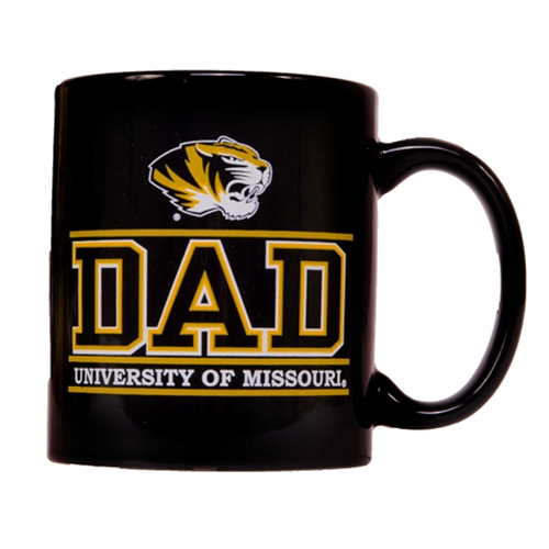 University of Missouri Dad Tiger Head Black Mug