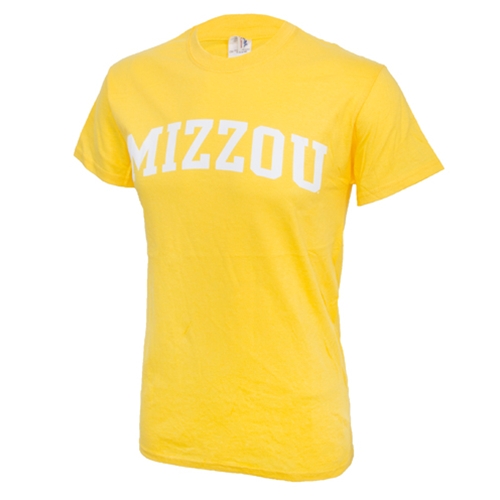 Mizzou Yellow Crew Neck T-Shirt