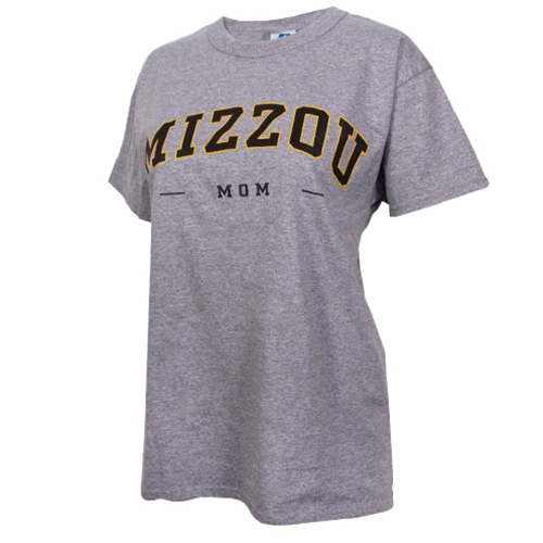 Mizzou Mom Grey Crew Neck T-Shirt