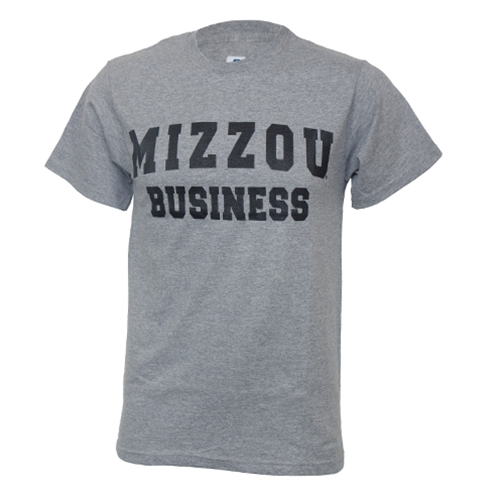 Mizzou Business Grey Crew Neck T-Shirt