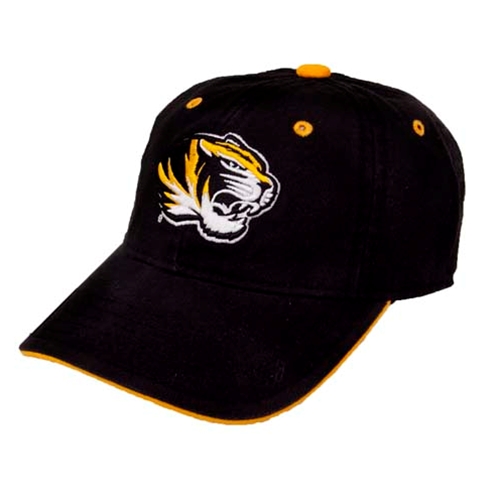 Mizzou Kids' Tiger Head Black Adjustable Hat