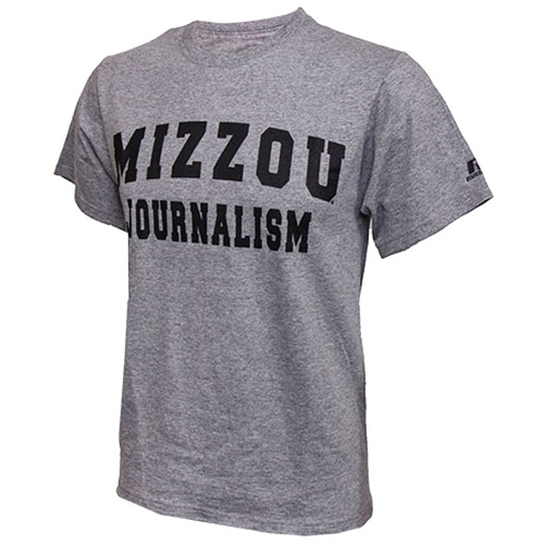 Mizzou Journalism Grey Crew Neck T-Shirt