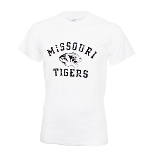 Missouri Tigers White Crew Neck T-Shirt