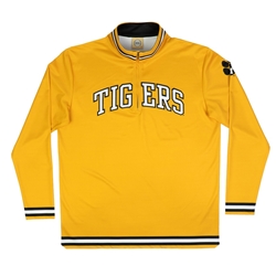 Gold Mizzou Tigers Retro Basketball 1/4 Zip Sweatshirt