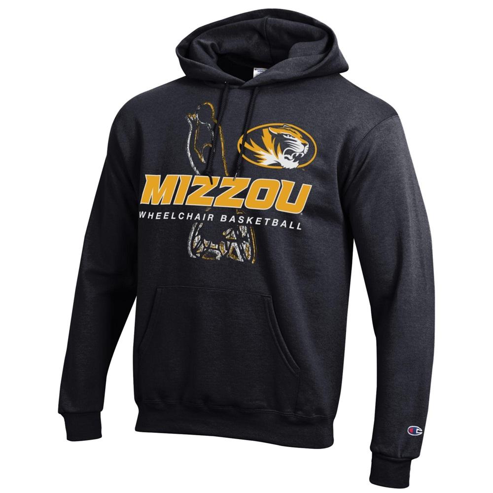 Mizzou Champion® Black Full Zip Hoodie -