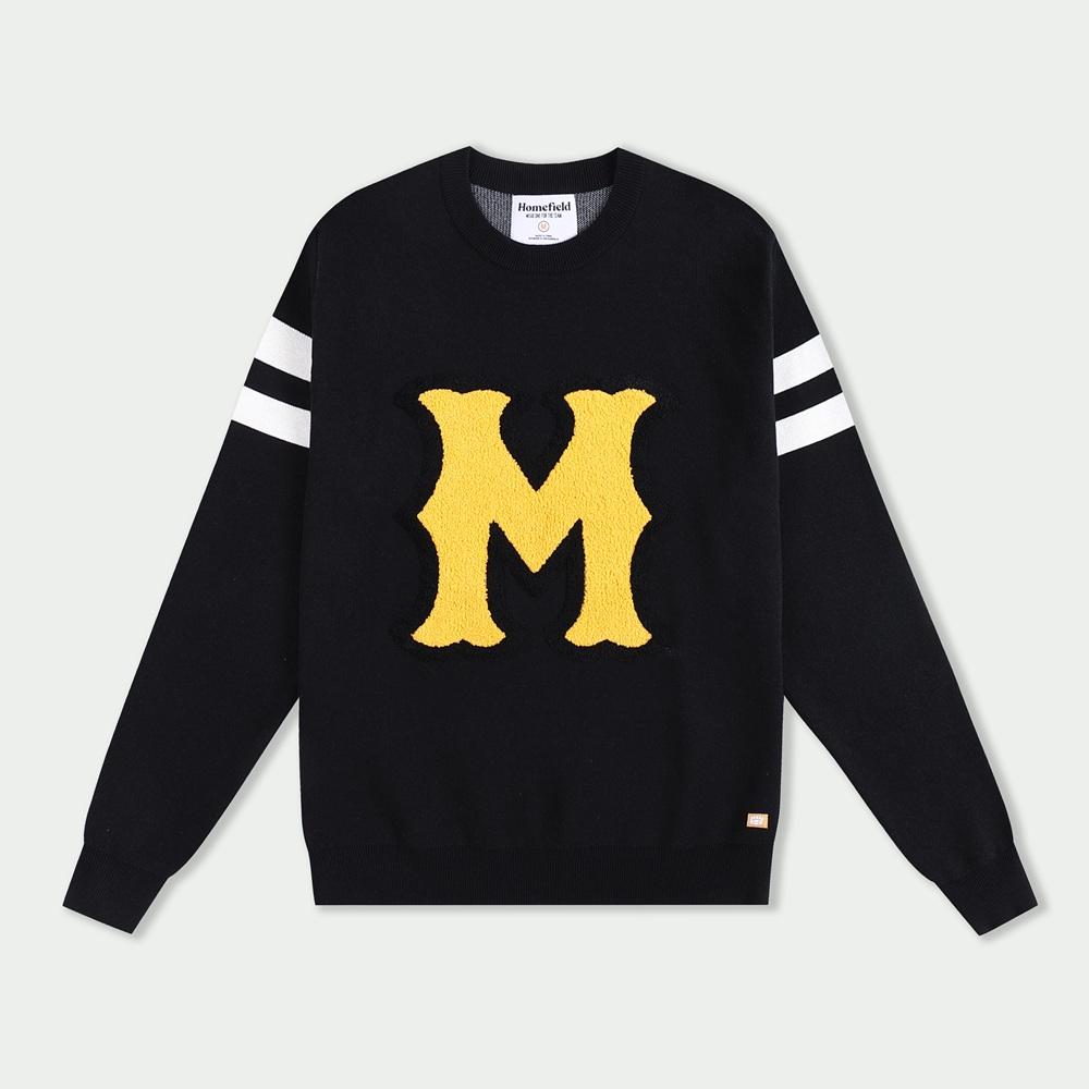 Black Vault M Logo Varsity Striped Knit Sweater | The Mizzou Store