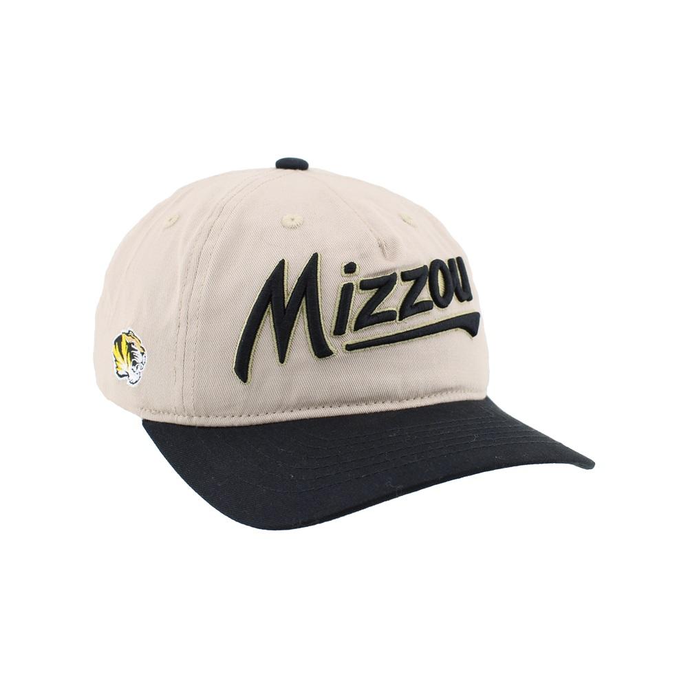 Black and White Mizzou Script Adjustable Hat | The Mizzou Store