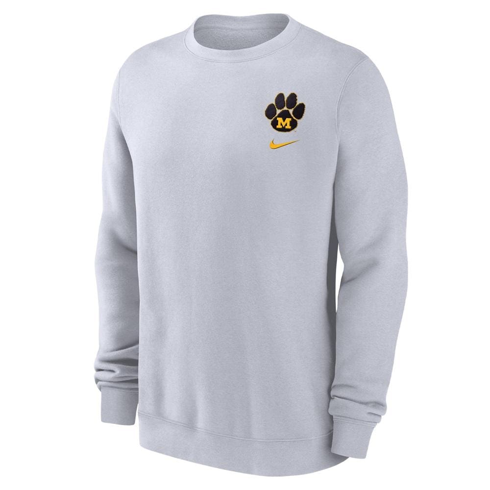 White Nike Vault Paw M Fleece Crew Neck Sweatshirt