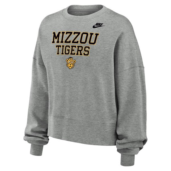 Grey Nike Mizzou Tigers Vault Beanie Tiger Crewneck Sweatshirt 