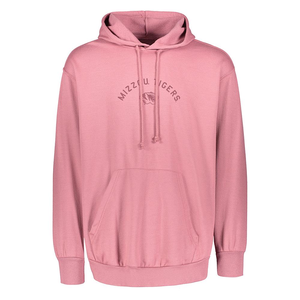 Pink Orchid Ice Mizzou Tigers Tigerhead Logo Hooded Sweatshirt