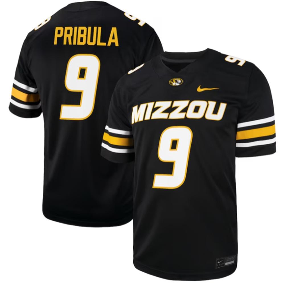 Black Nike Mizzou #9 Pribula Youth Replica Jersey | The Mizzou Store