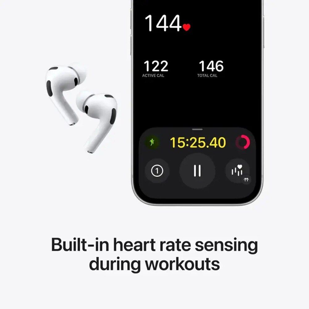 Apple - AirPods Pro 3, Wireless Active Noise Cancelling Earbuds