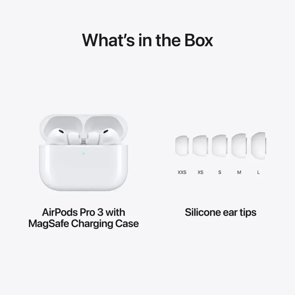 Apple - AirPods Pro 3, Wireless Active Noise Cancelling Earbuds