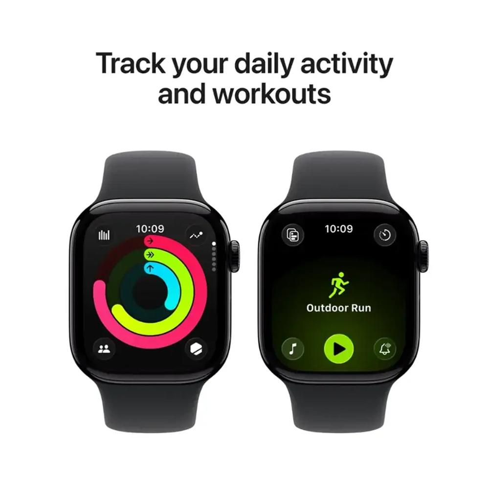 Apple Watch Series 11 GPS 46mm Jet Black Aluminum Case with Black
