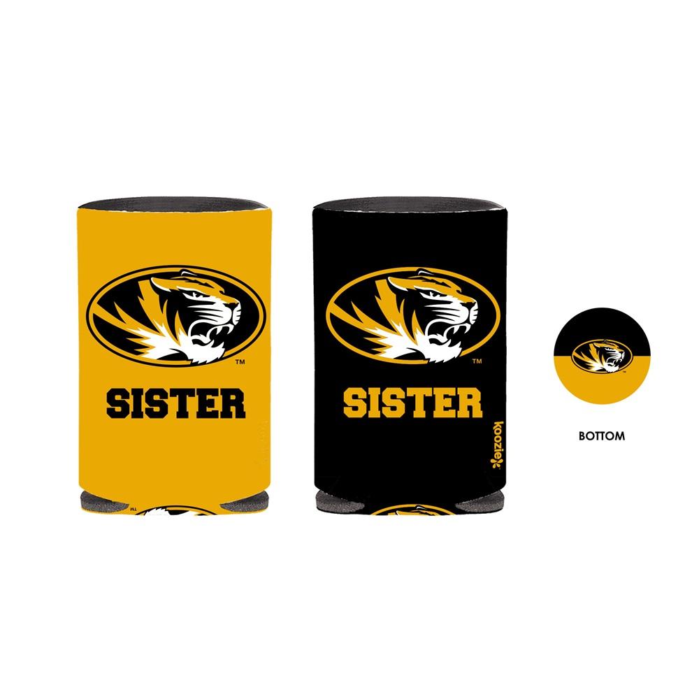 Black and Gold Oval Tiger Head Sister Koozie | The Mizzou Store