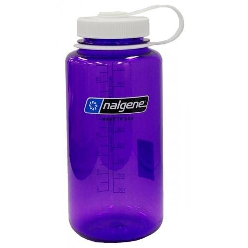 Nalgene Wide Mouth 32oz Purple Water Bottle With White Lid | The