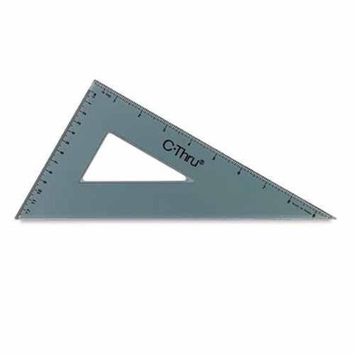 9.75 inch Transparent 30/60/90 Triangle | The Mizzou Store