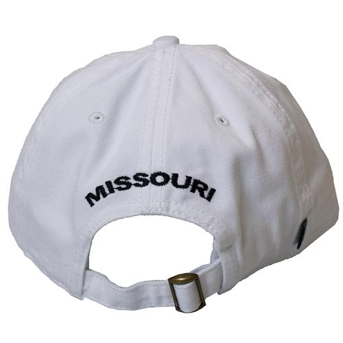 Mizzou Block M White Adjustable Hat | The Mizzou Store