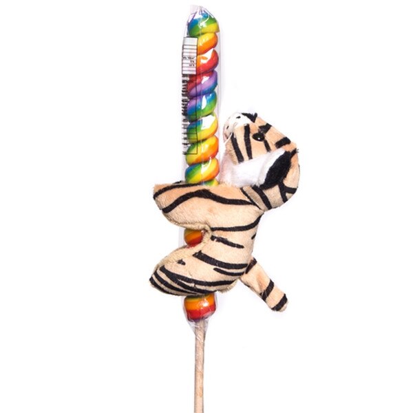 4" Mini Plush Tiger with Lollipop