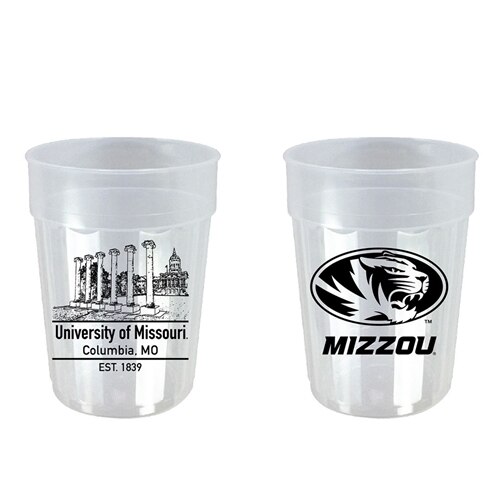 22oz Clear University of Missouri Columns Oval Tiger Head Fluted